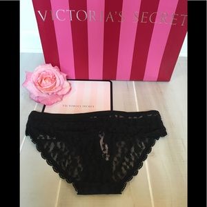 Victoria’s Secret Black Heart Lace Panty